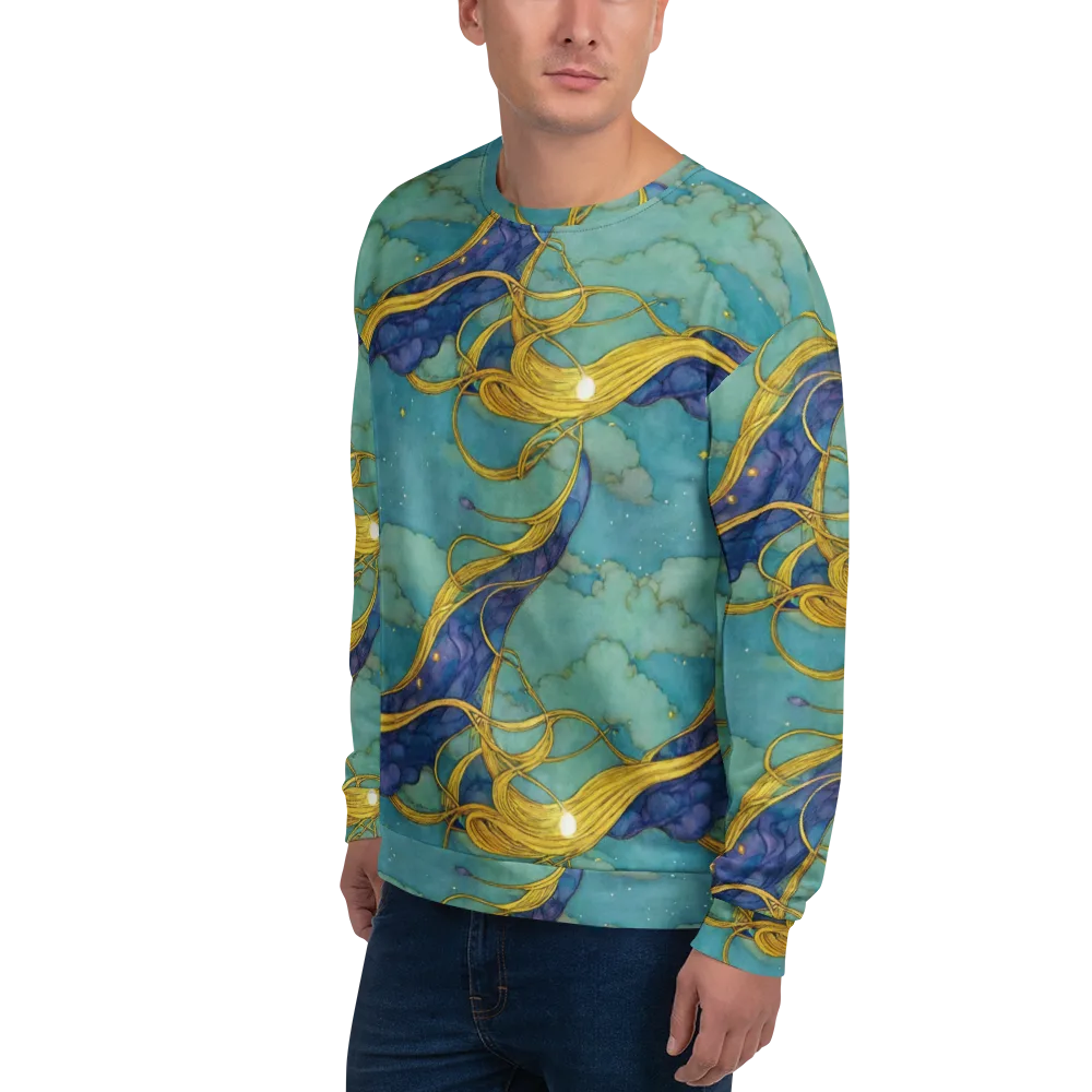 Aquatic Filigree on Sweatshirt — Left Front
