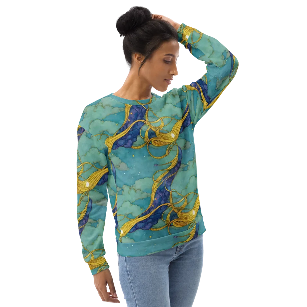 Aquatic Filigree on Sweatshirt — Right Front