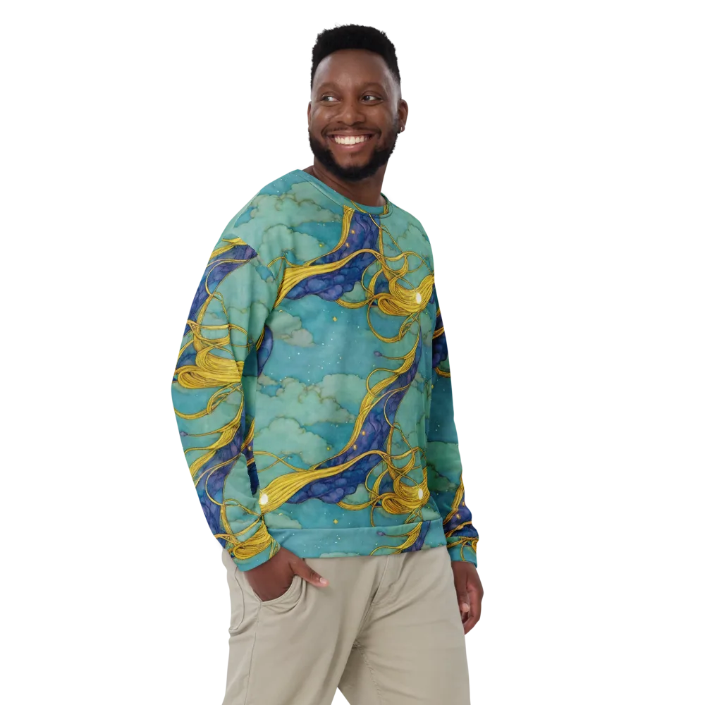 Aquatic Filigree on Sweatshirt — Front