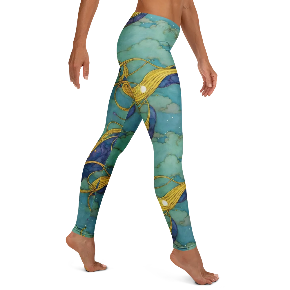 Aquatic Filigree on Leggings — Right