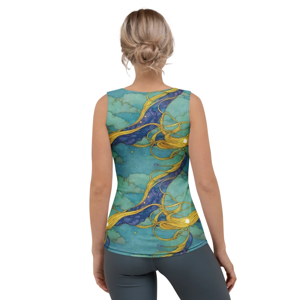 Aquatic Filigree on Women's Tank Top — Back