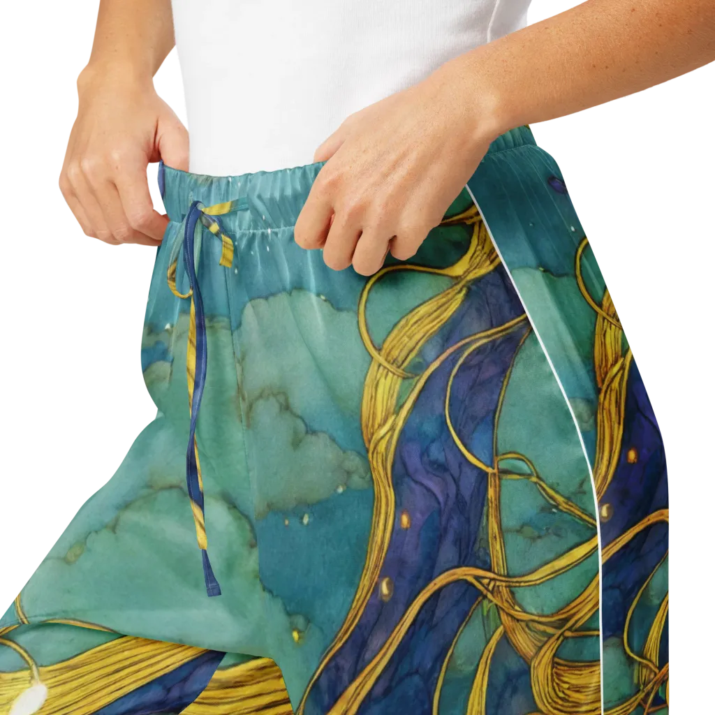 Aquatic Filigree on Women's Pajama Pants — Product details