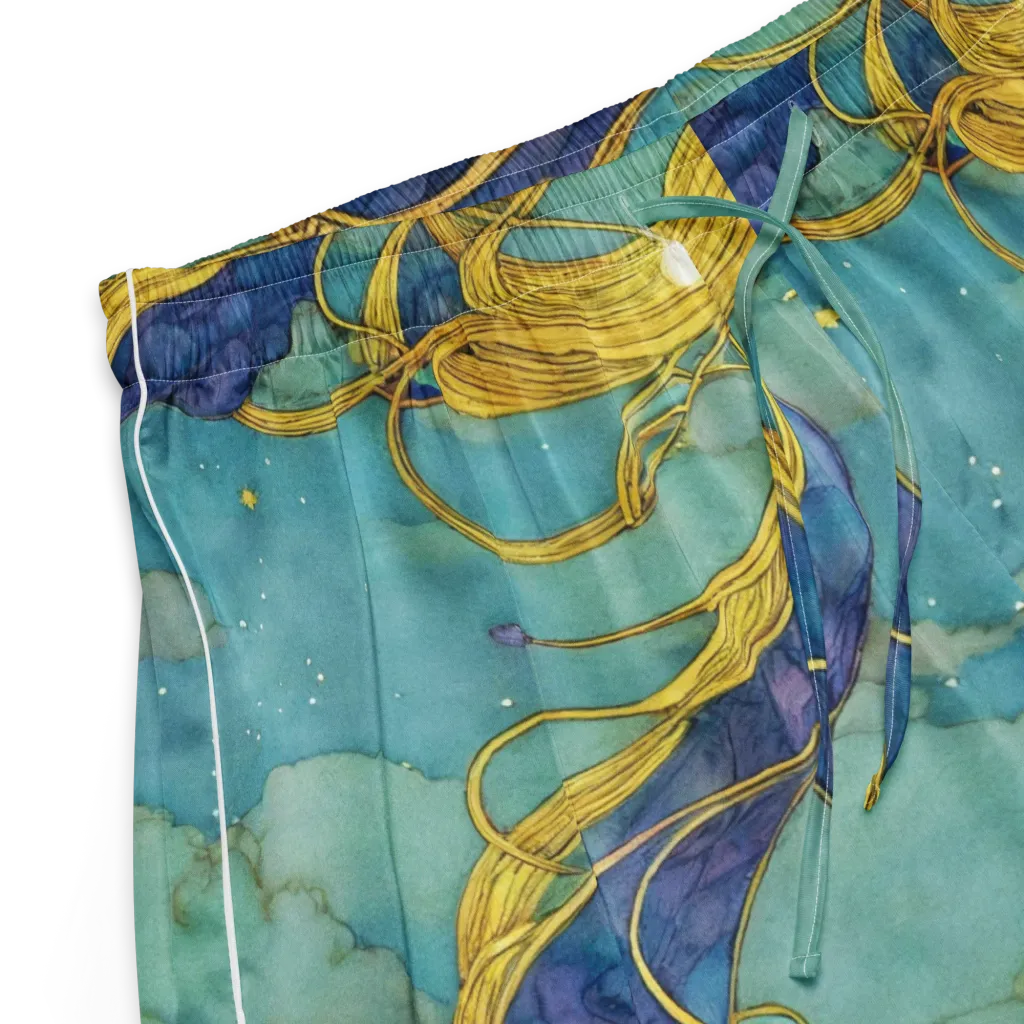 Aquatic Filigree on Women's Pajama Shorts — Product details