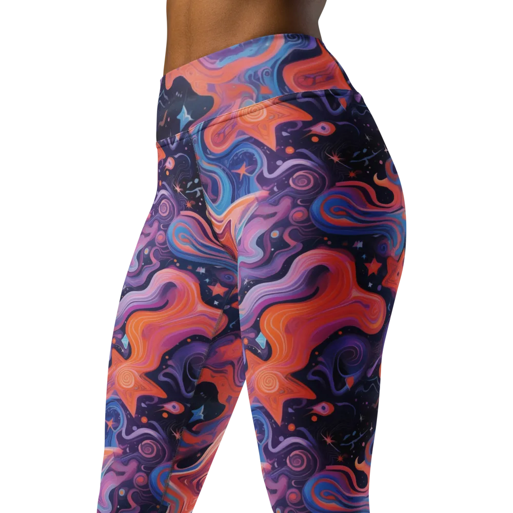 Astrofluid on Yoga Leggings — Left Front