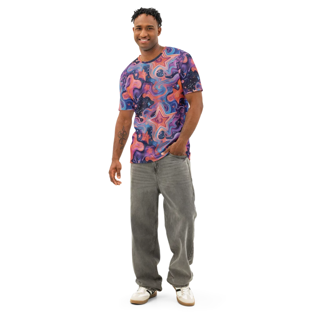 Astrofluid on Men's Cotton Crew Neck T-Shirt — Front
