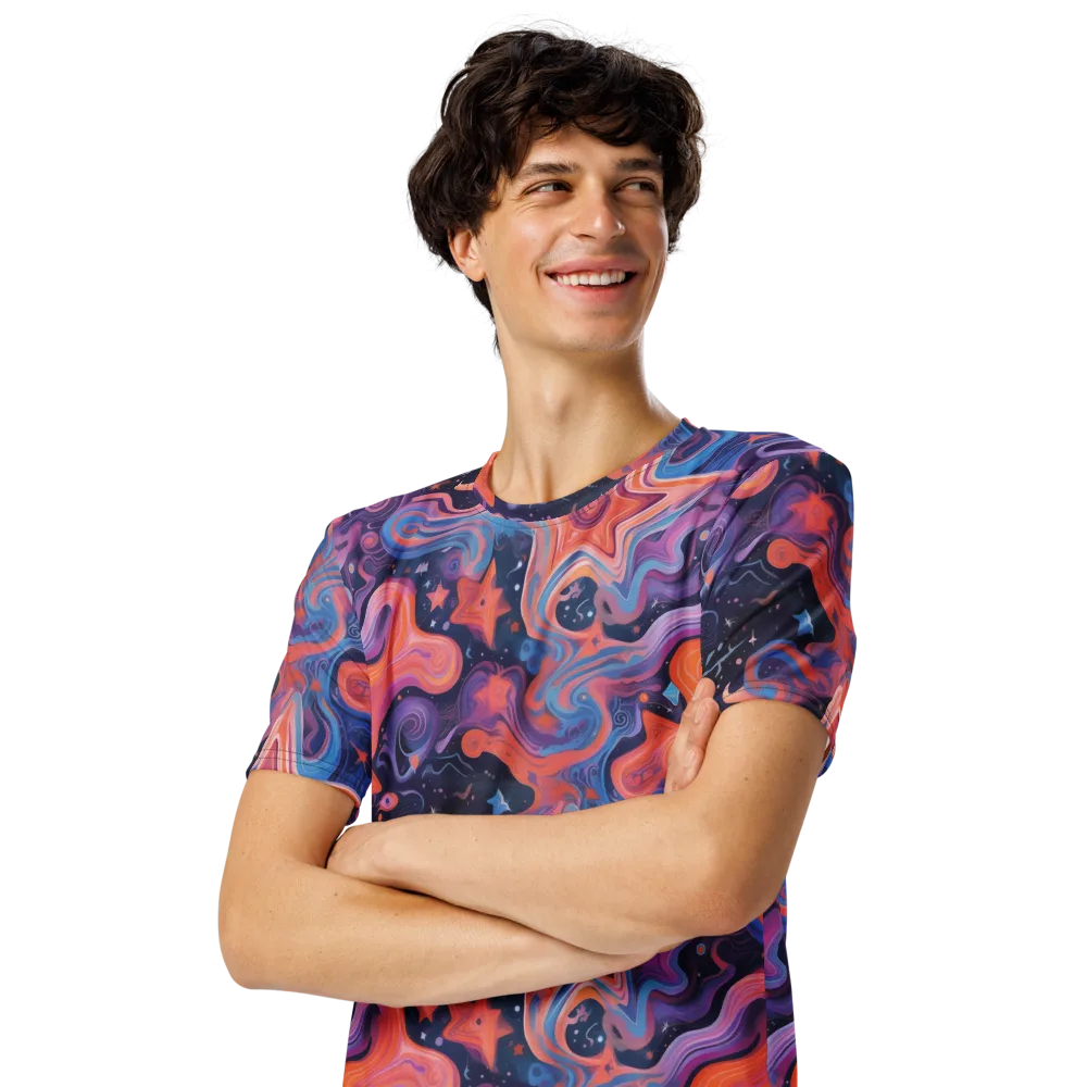 Astrofluid on Men's Crew Neck T-Shirt — Left Front