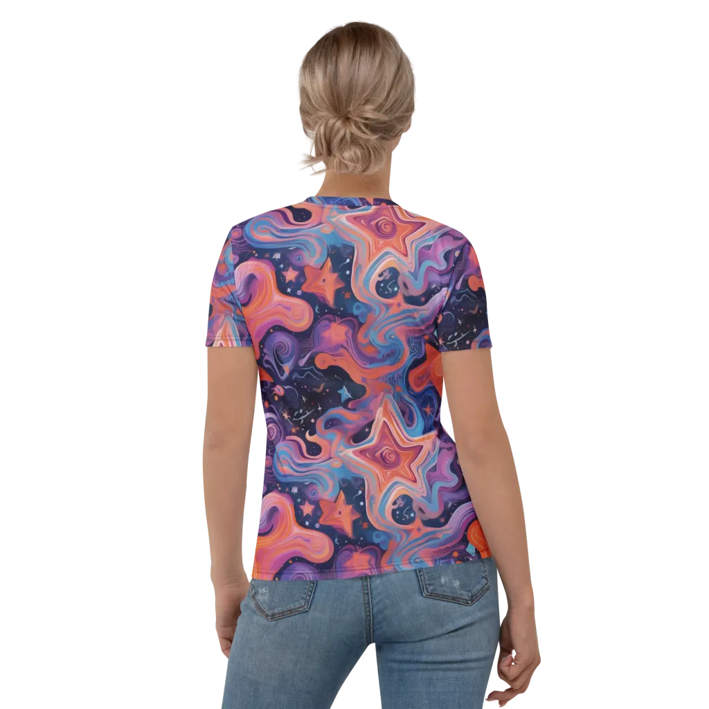 Astrofluid on Women's Crew Neck T-Shirt — Back