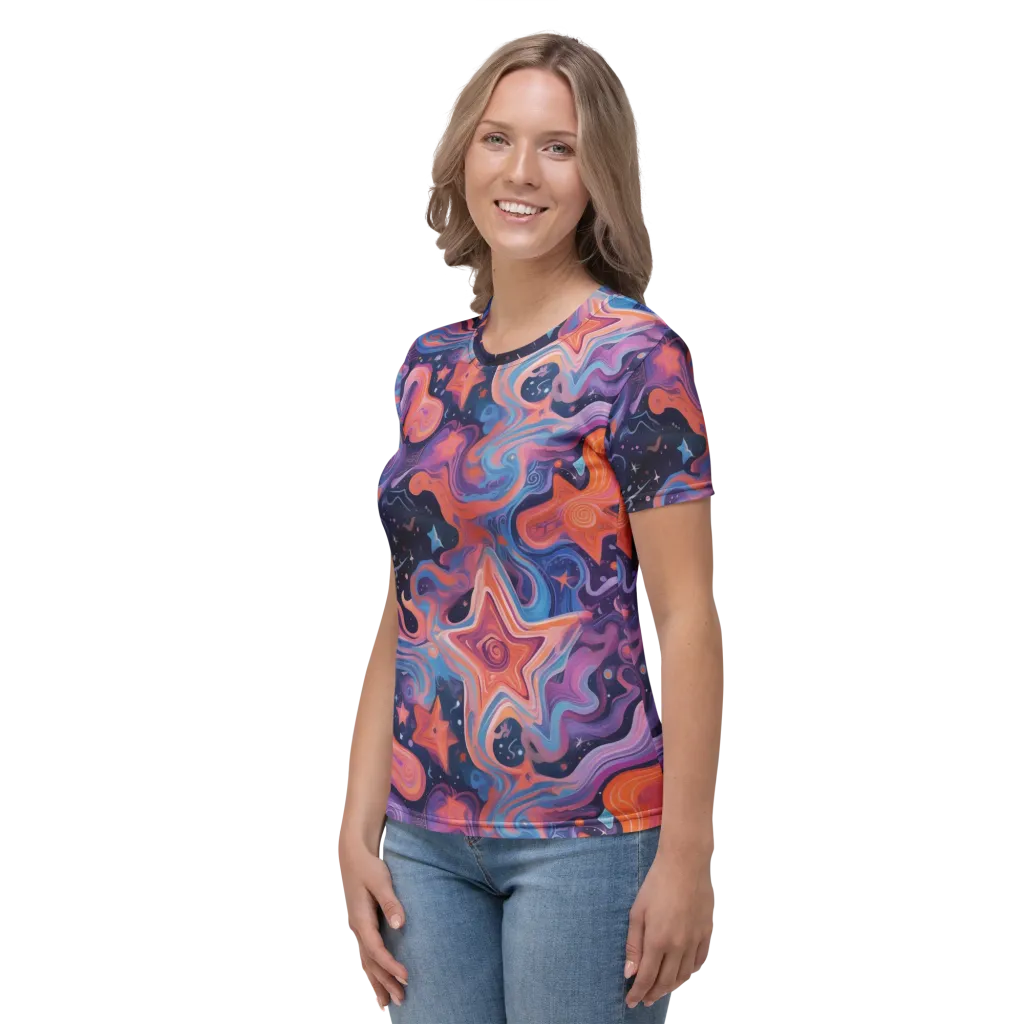Astrofluid on Women's Crew Neck T-Shirt — Left