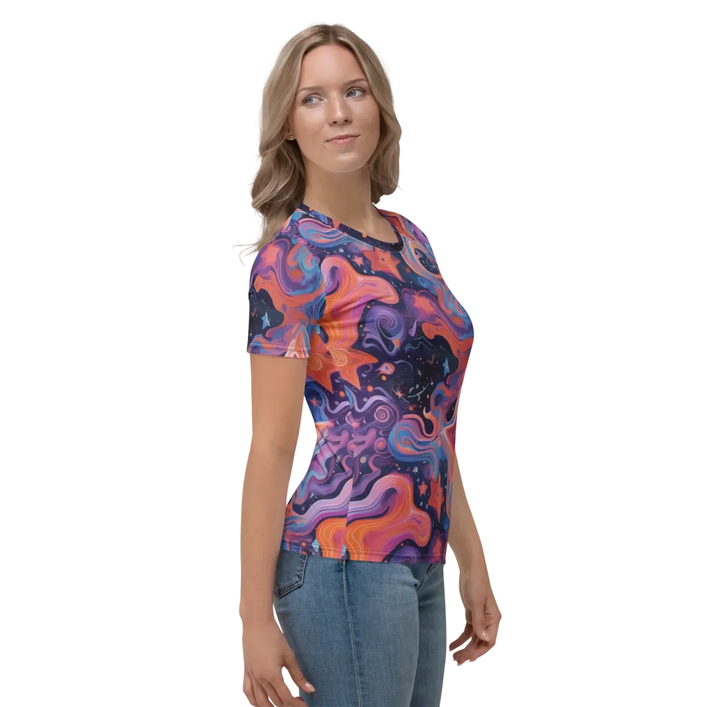 Astrofluid on Women's Crew Neck T-Shirt — Right