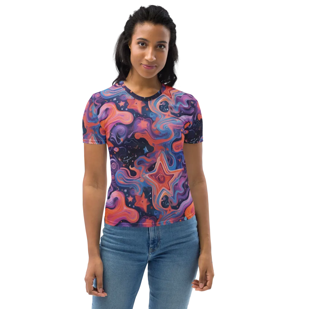 Astrofluid on Women's Crew Neck T-Shirt — Front