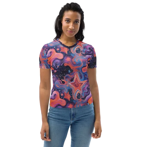 Astrofluid on a Women's Crew Neck T-Shirt