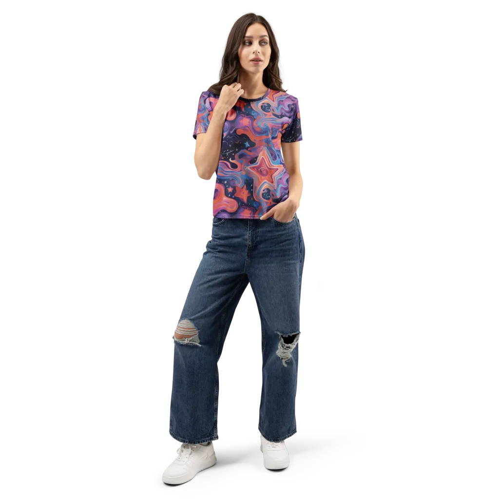 Astrofluid on Women's Crew Neck T-Shirt — Front