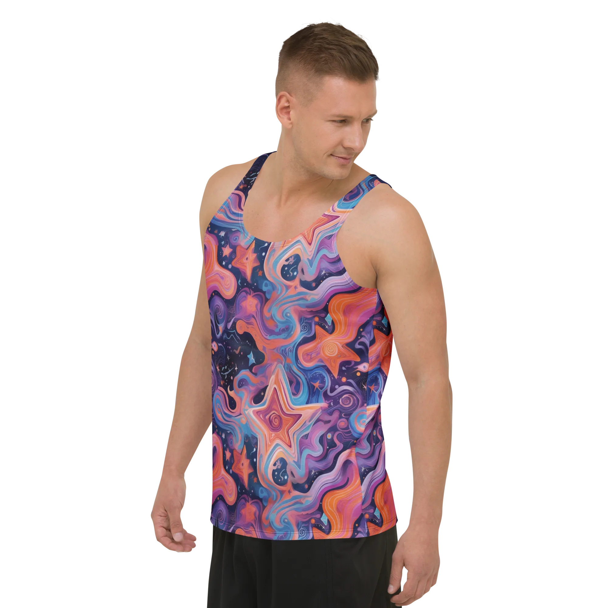 Astrofluid on Men's Tank Top — Left Front