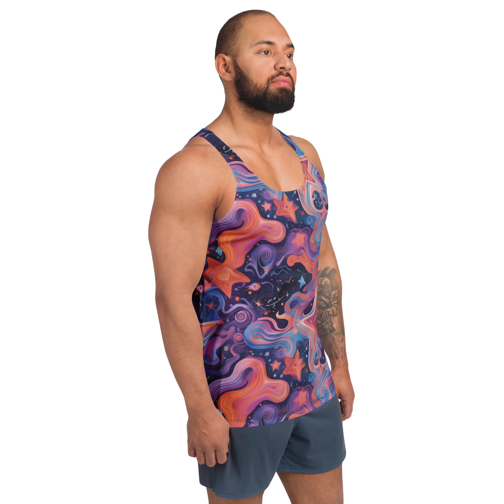 Astrofluid on Men's Tank Top — Right Front
