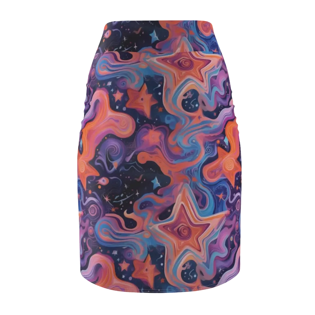 Astrofluid on Pencil Skirt — Back