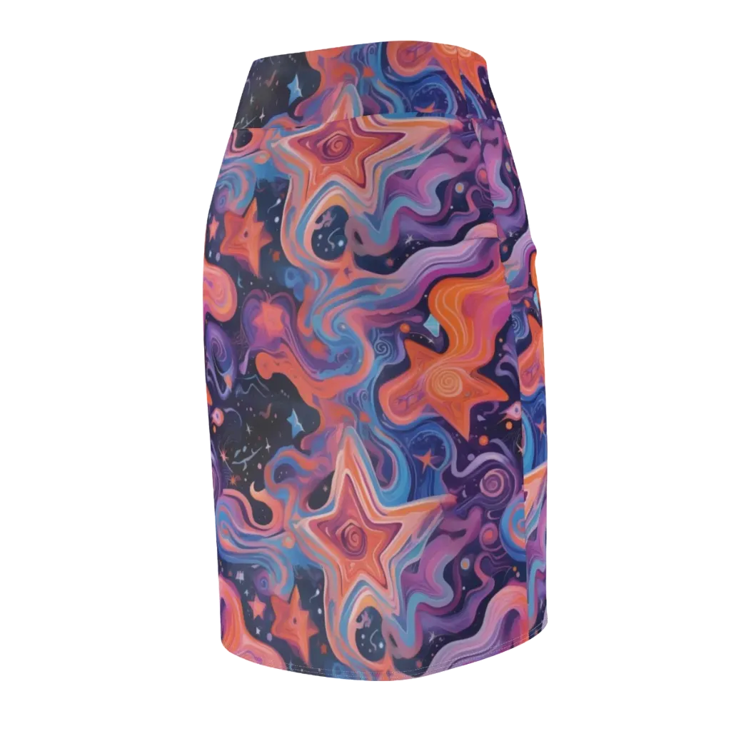 Astrofluid on Pencil Skirt — Back Side