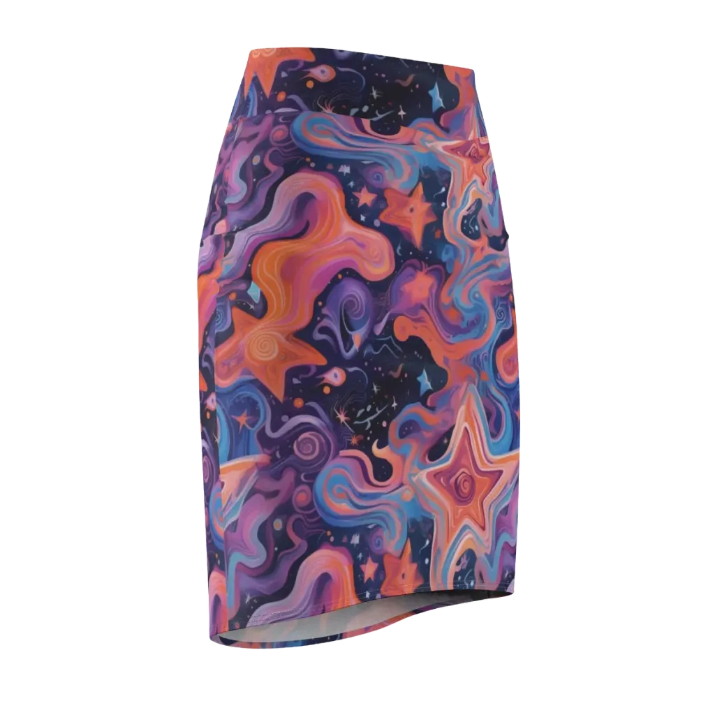 Astrofluid on Pencil Skirt — Front Side