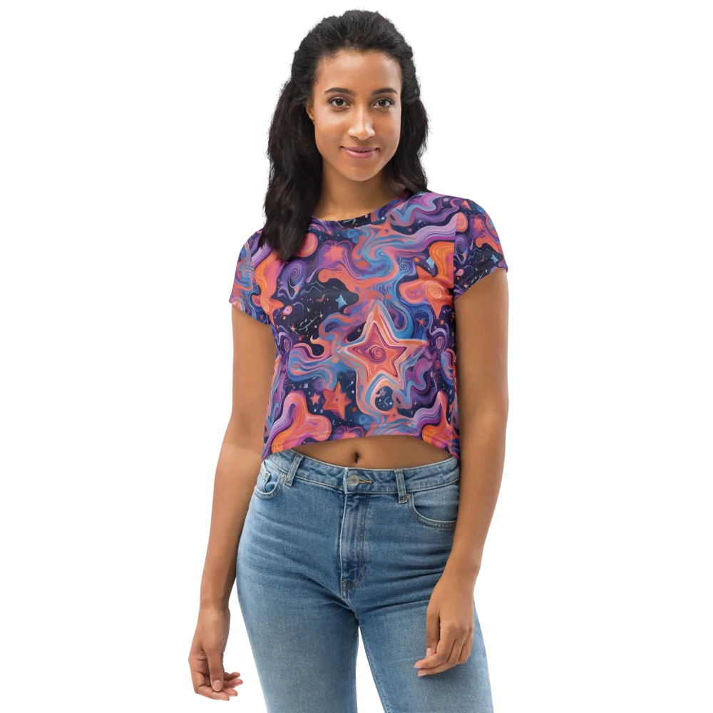 Astrofluid on Crop Tee — Front