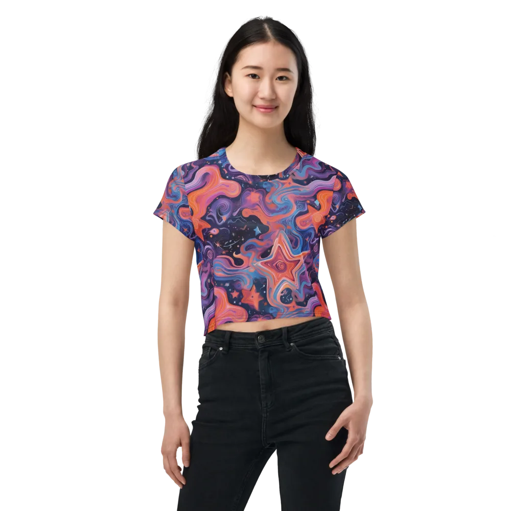 Astrofluid on Crop Tee — Front