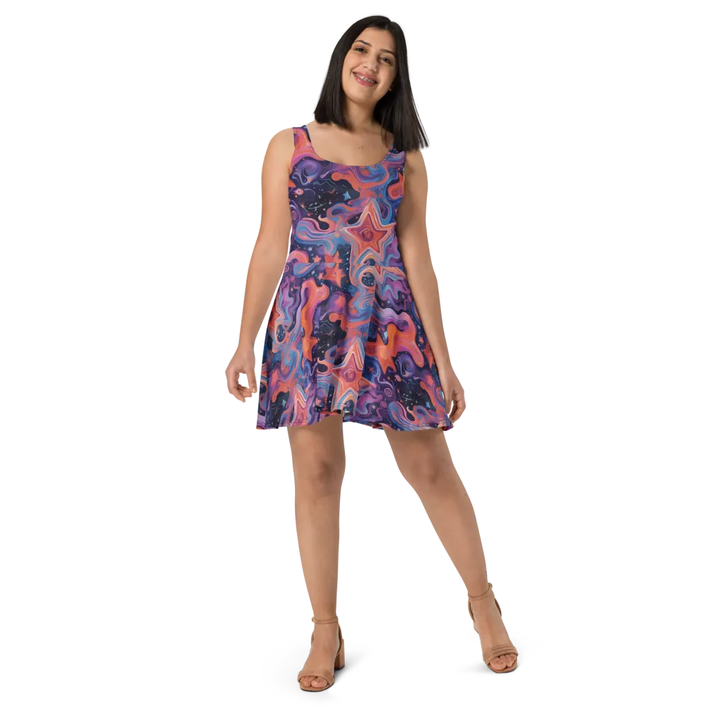 Astrofluid on Skater Dress — Front