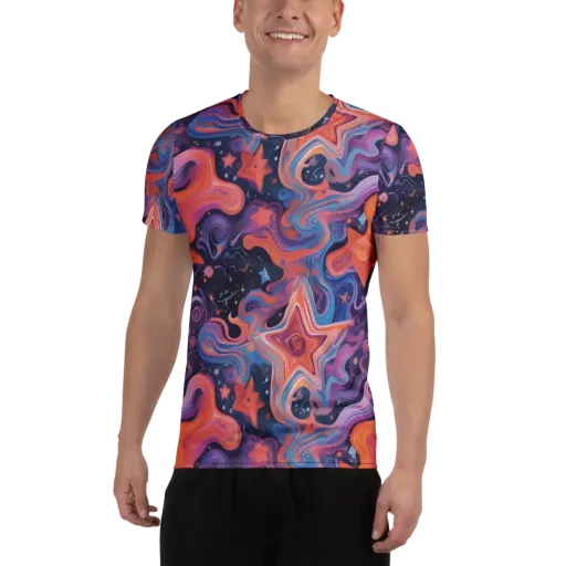 Astrofluid on a Men's Athletic T-Shirt