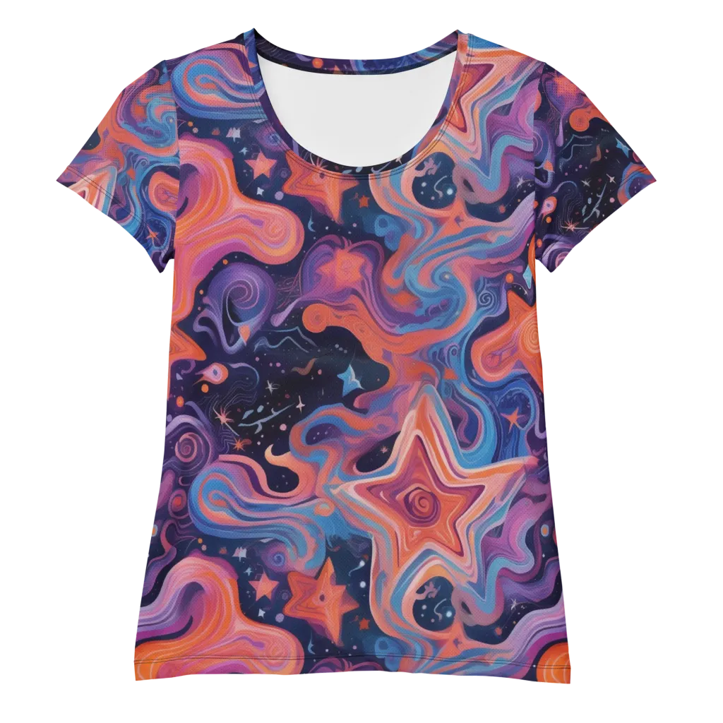 Astrofluid on Women's Athletic T-Shirt — Front