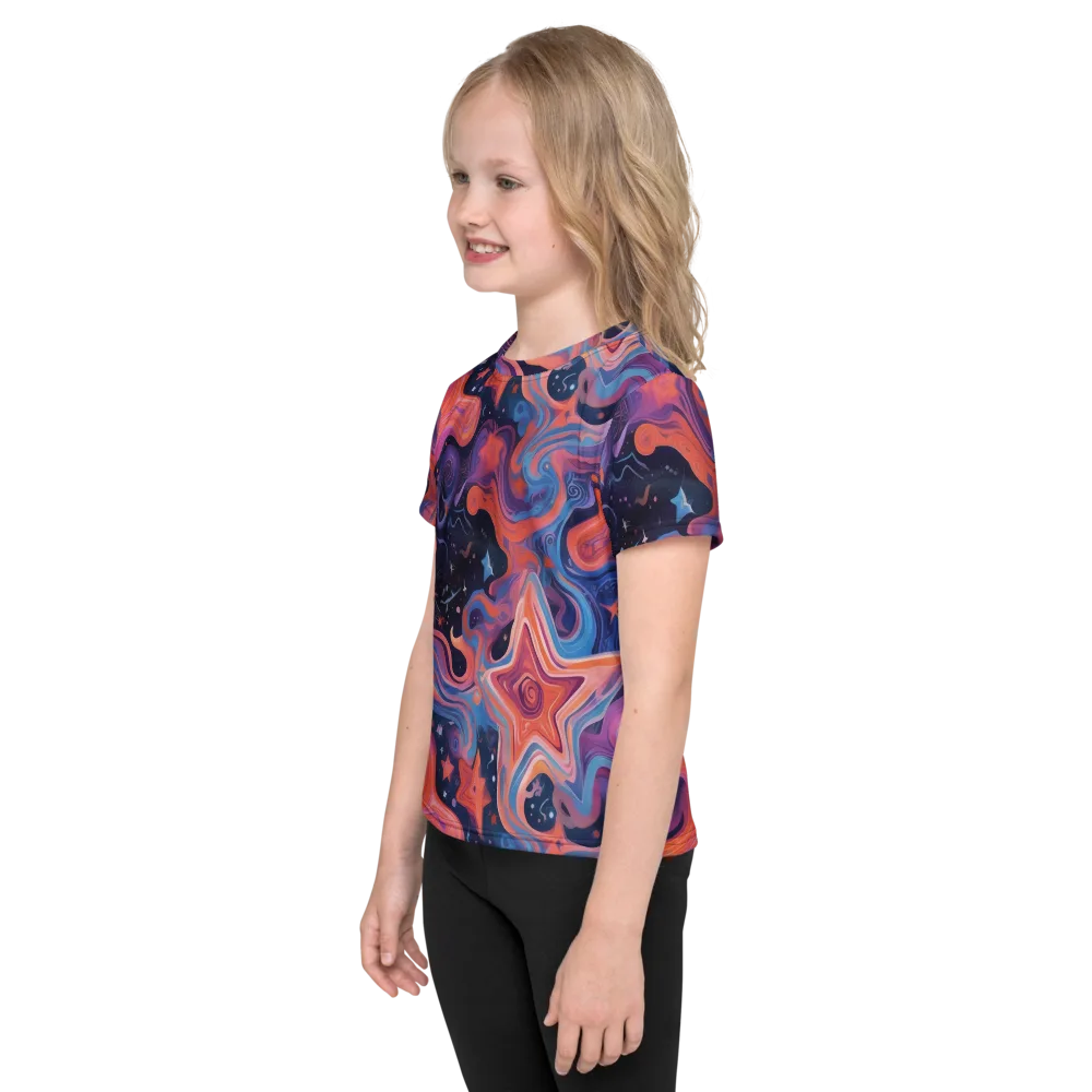 Astrofluid on Kids Crew Neck T-Shirt — Left