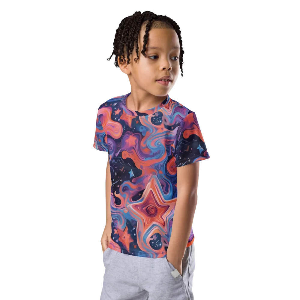 Astrofluid on Kids Crew Neck T-Shirt — Left Front