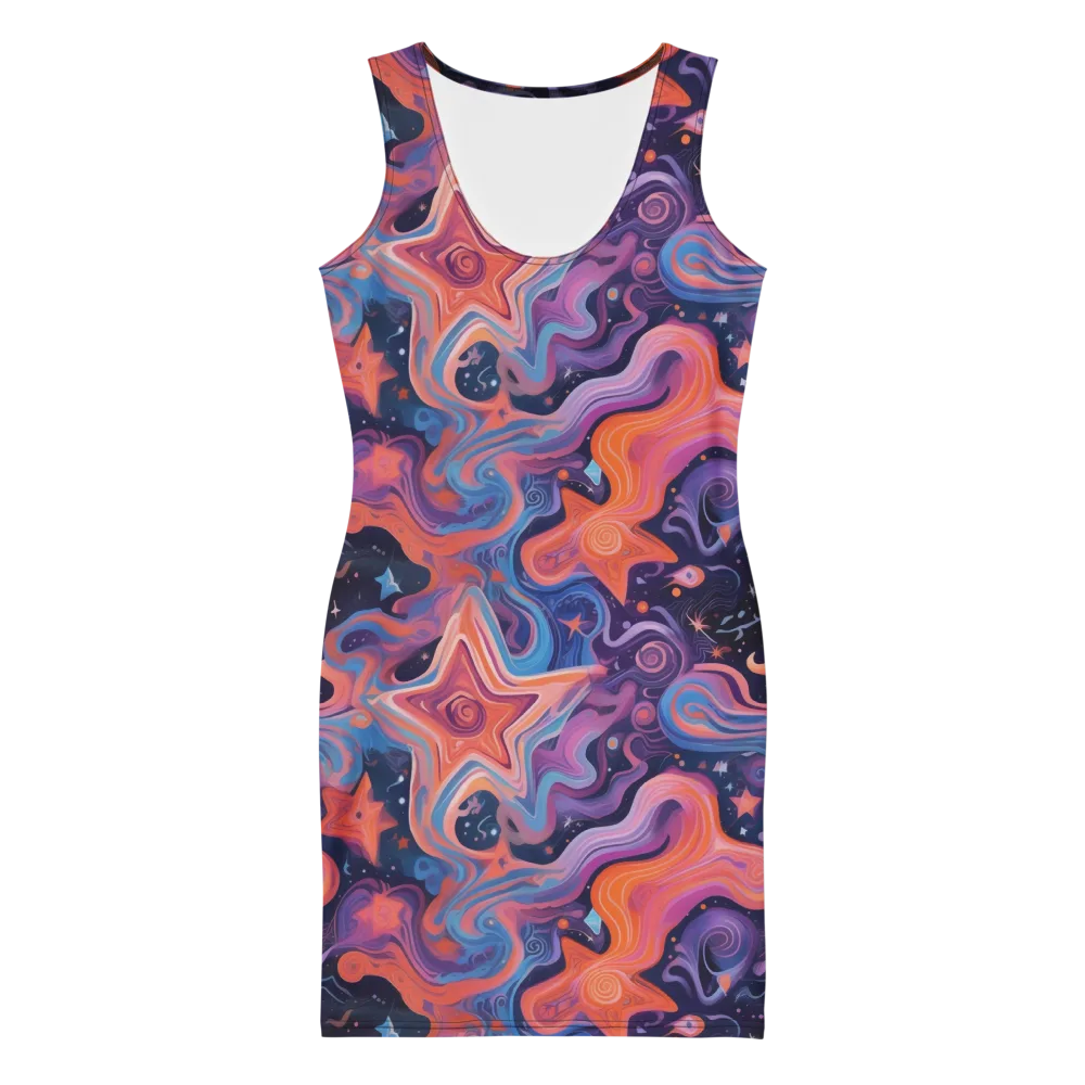 Astrofluid on Bodycon Dress — Front