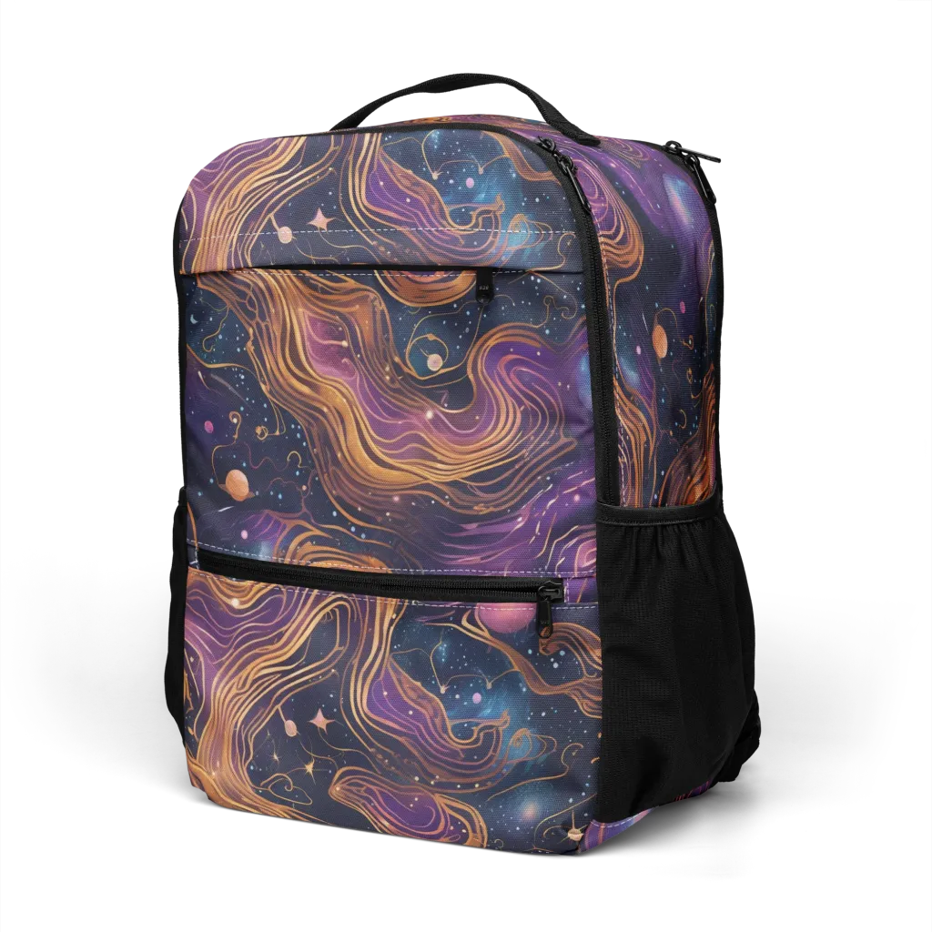 Orbiting Velvet on Utility Backpack — Left Front