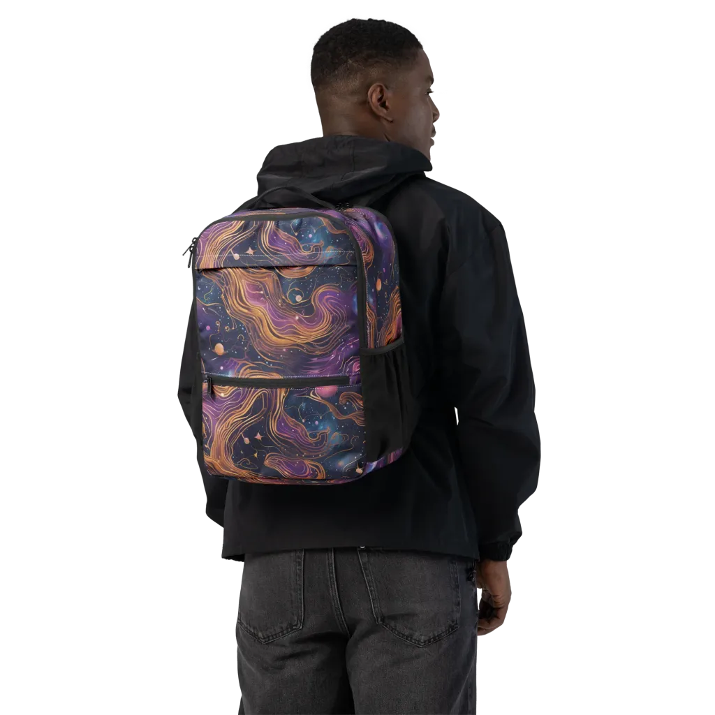 Orbiting Velvet on Utility Backpack — Back