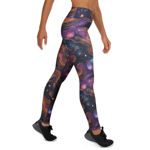 Orbiting Velvet on a Yoga Leggings