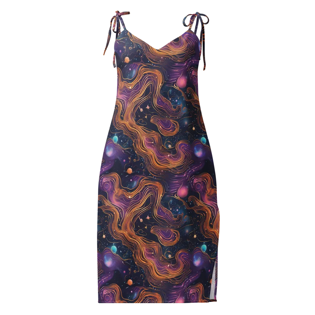 Orbiting Velvet on Slip Dress — Front