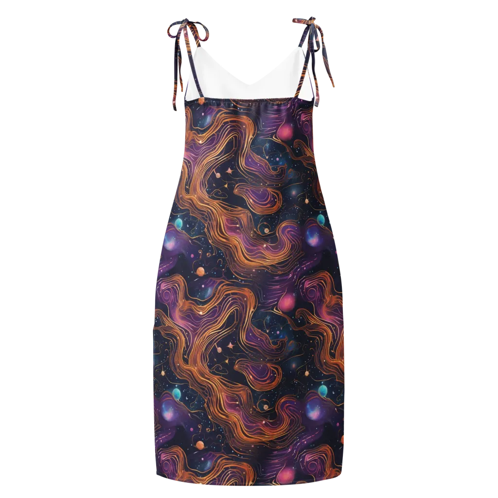 Orbiting Velvet on Slip Dress — Back