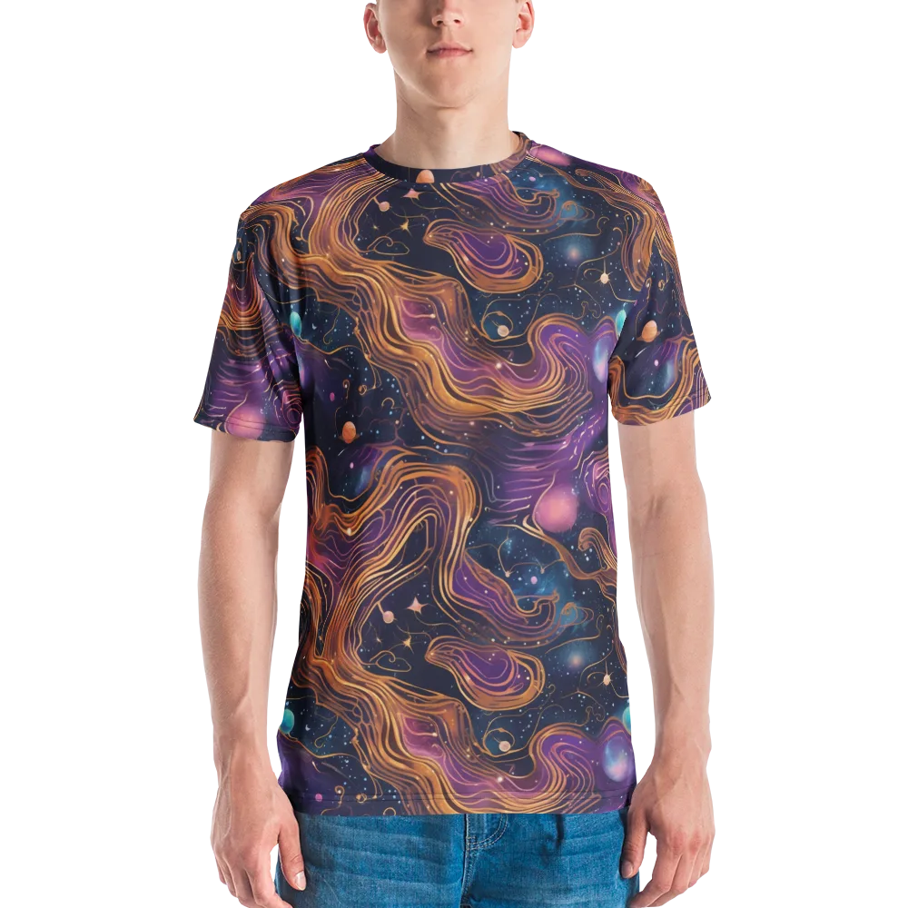 Orbiting Velvet on Men's Crew Neck T-Shirt — Front