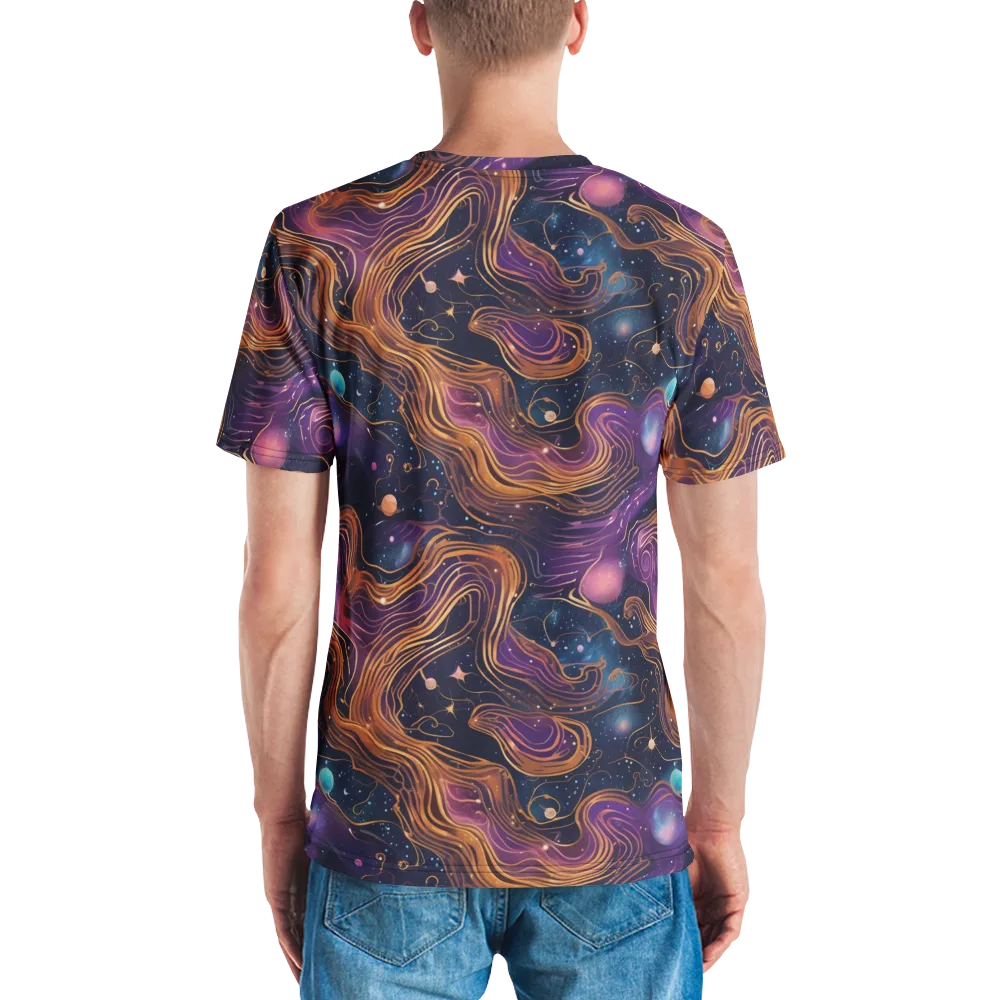 Orbiting Velvet on Men's Crew Neck T-Shirt — Back
