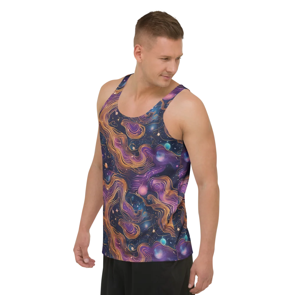 Orbiting Velvet on Men's Tank Top — Left Front