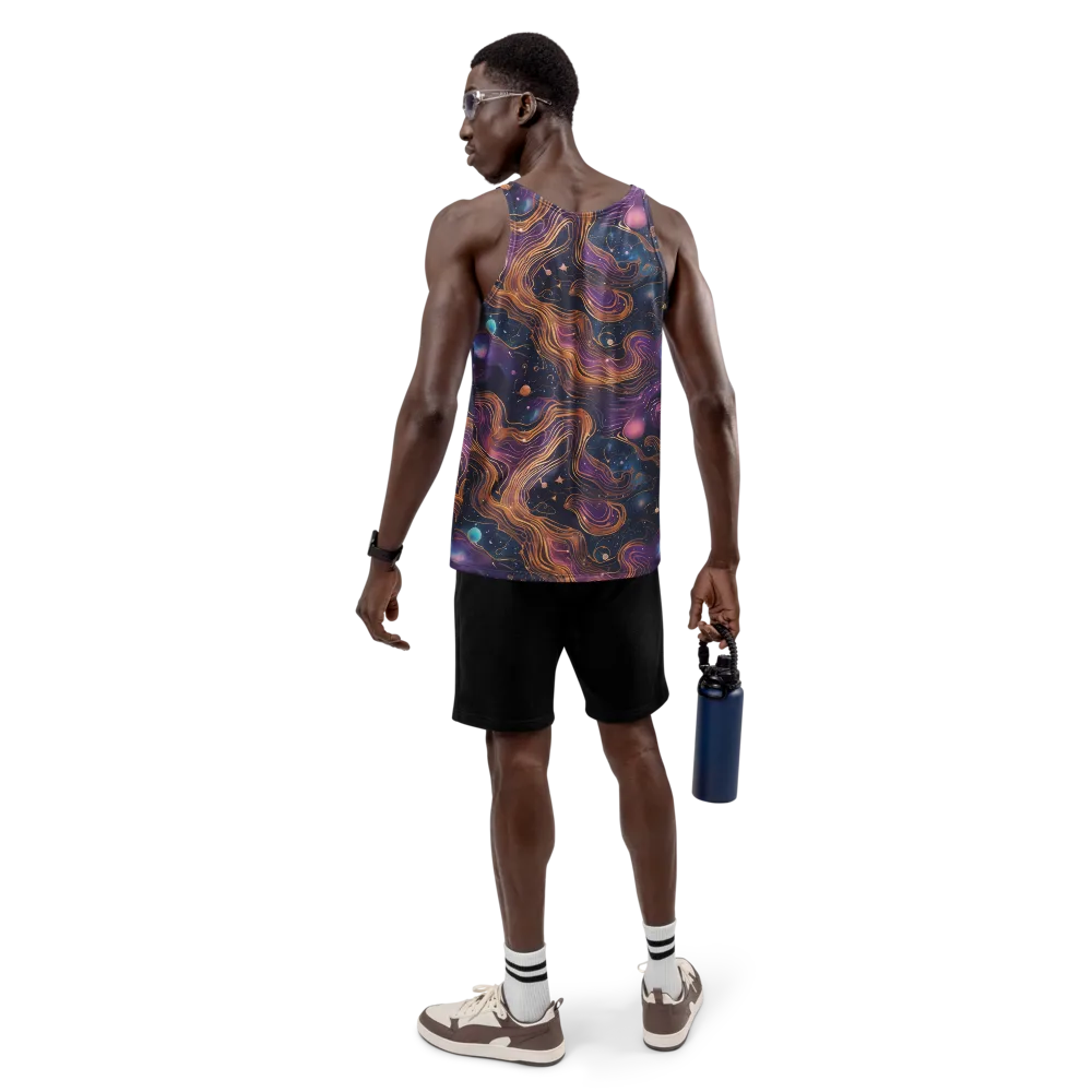 Orbiting Velvet on Men's Tank Top — Back