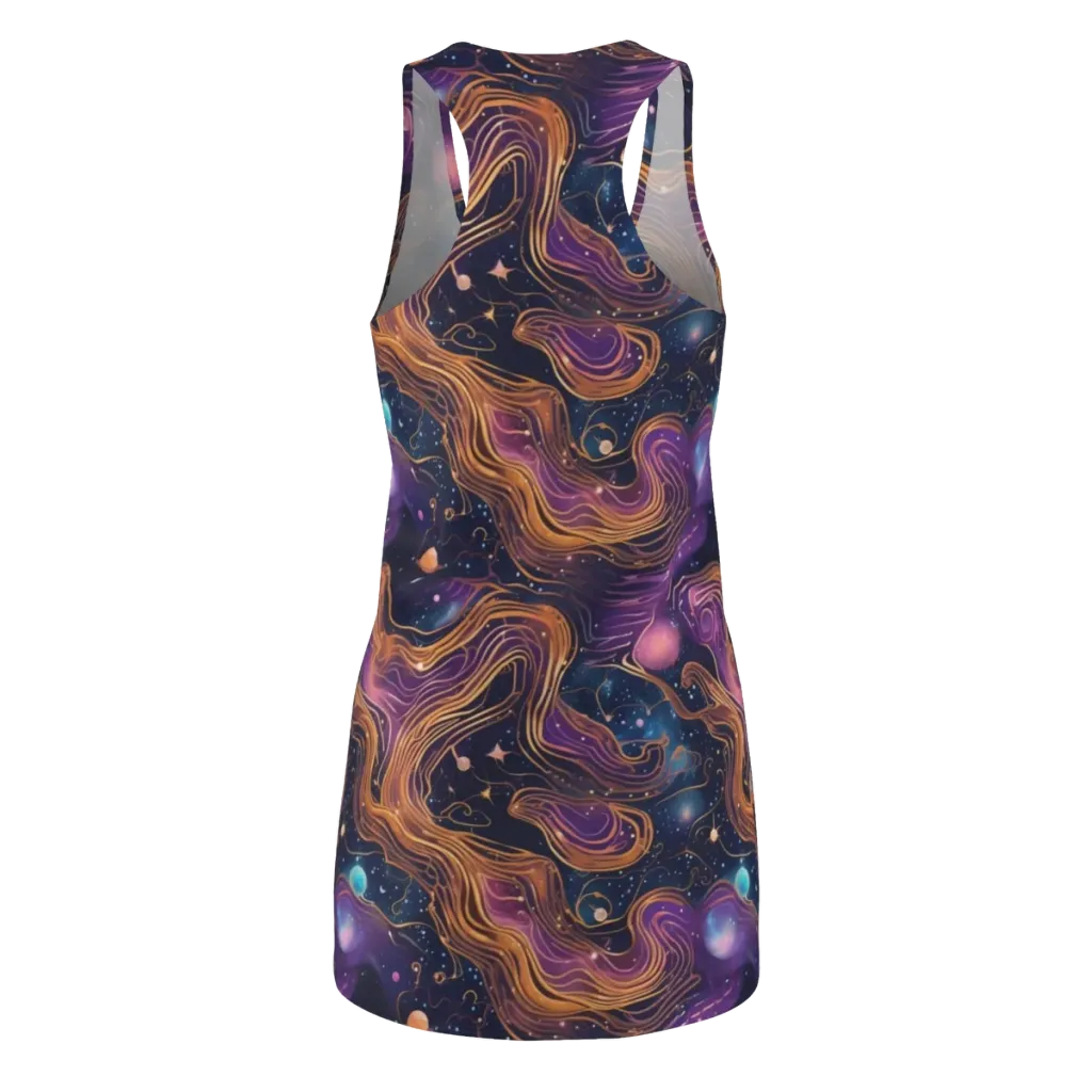 Orbiting Velvet on Racerback Dress — Back
