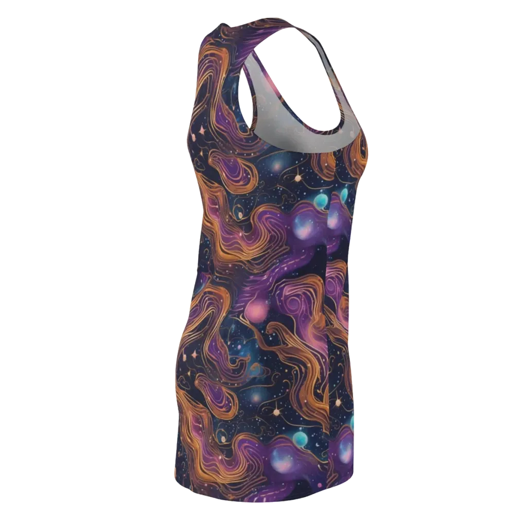 Orbiting Velvet on Racerback Dress — Back Side