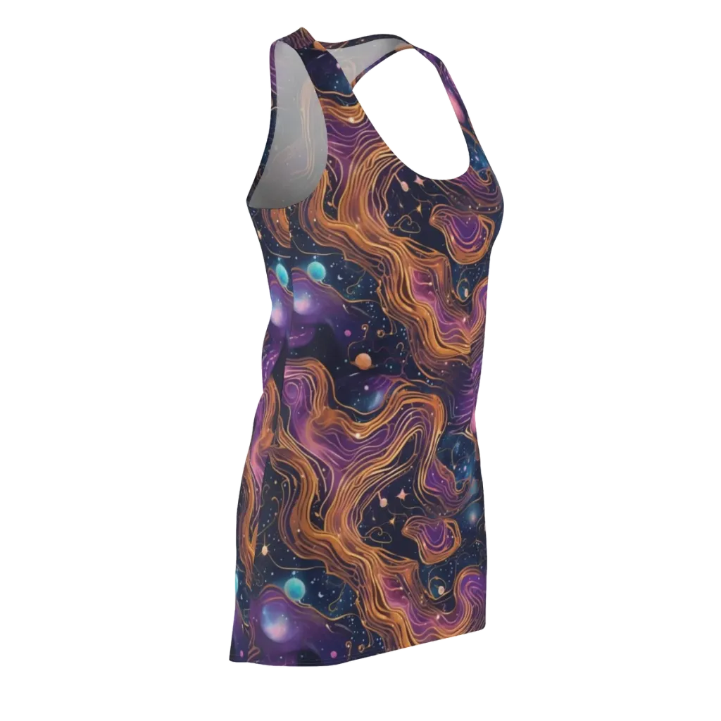 Orbiting Velvet on Racerback Dress — Front Side