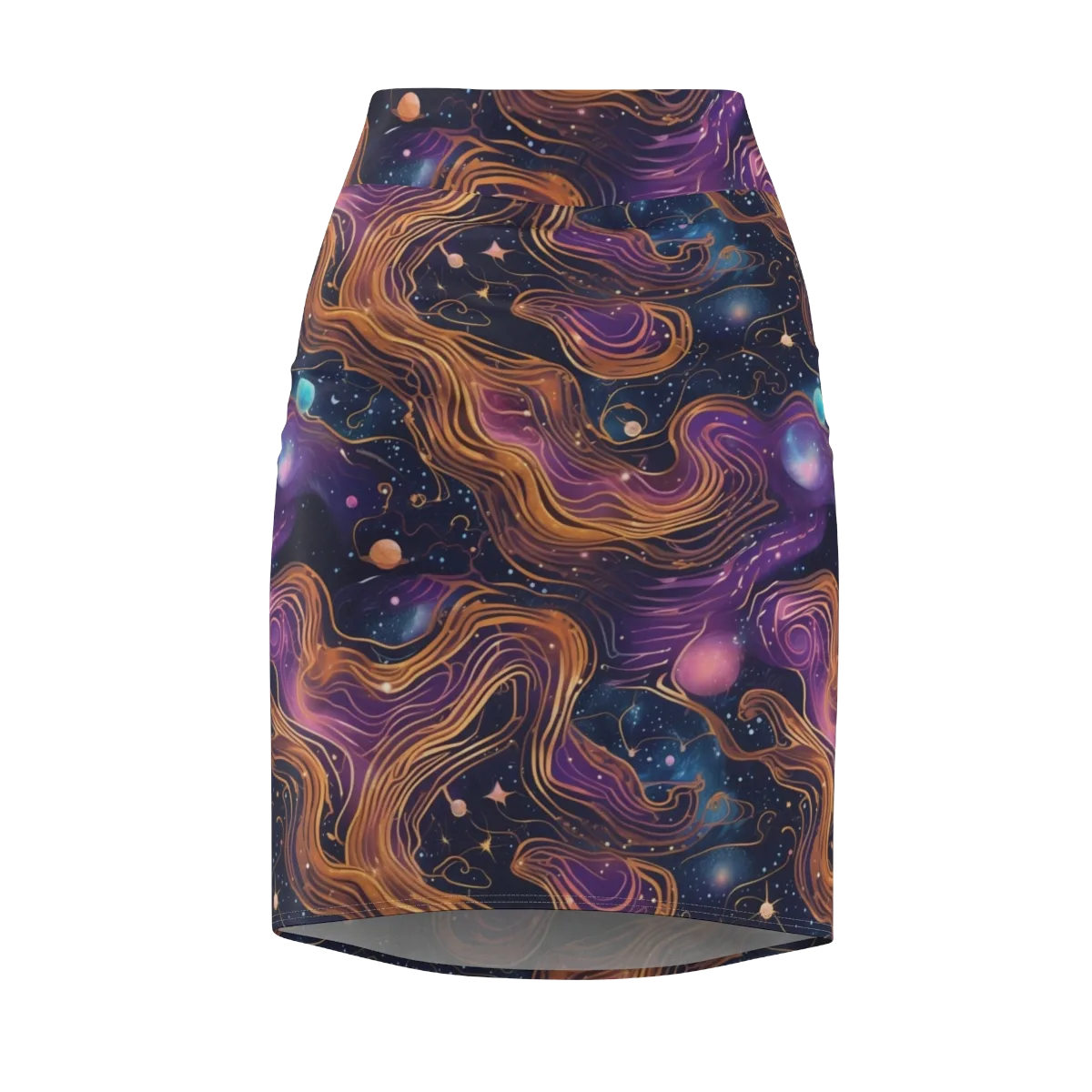 Orbiting Velvet on Pencil Skirt — Front