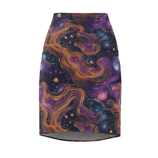 Orbiting Velvet on a Pencil Skirt