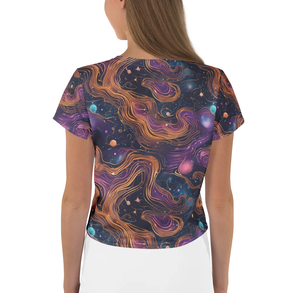 Orbiting Velvet on Crop Tee — Back