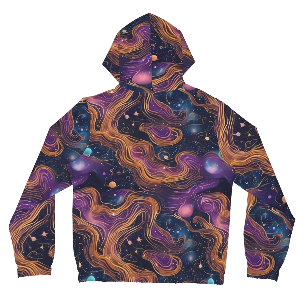 Orbiting Velvet on Women's Full-Zip Hoodie — Back