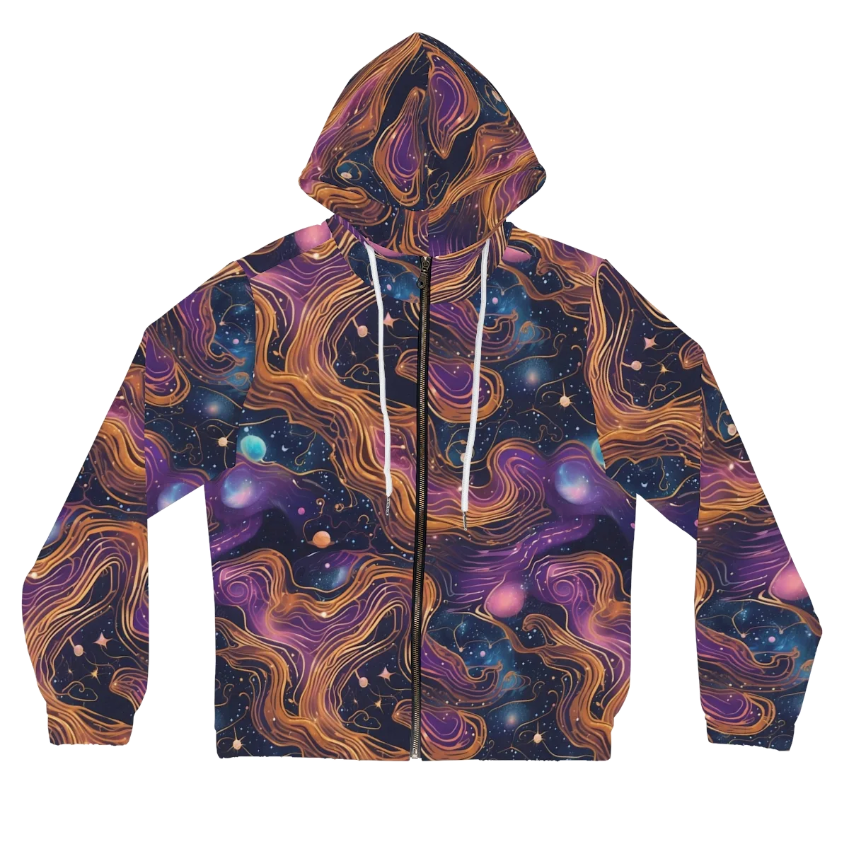 Orbiting Velvet on Women's Full-Zip Hoodie — Front