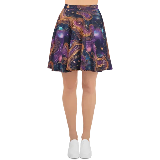 Orbiting Velvet on a Skater Skirt