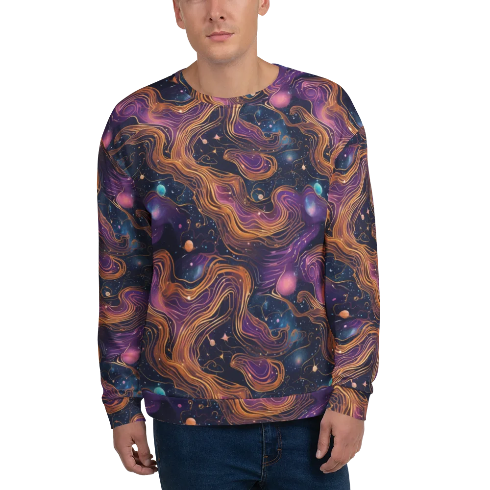 Orbiting Velvet on Sweatshirt — Front