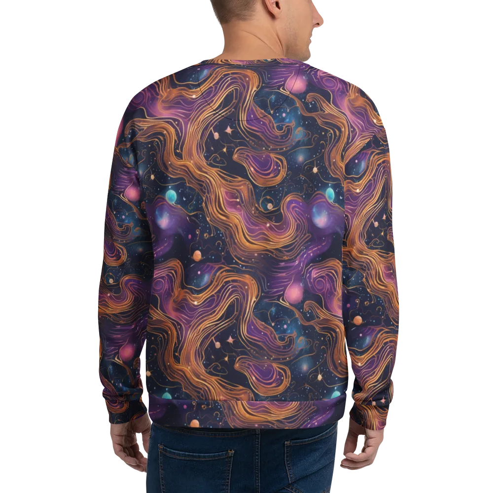 Orbiting Velvet on Sweatshirt — Back