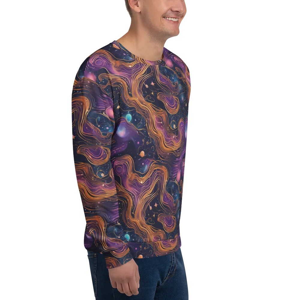 Orbiting Velvet on Sweatshirt — Right Front